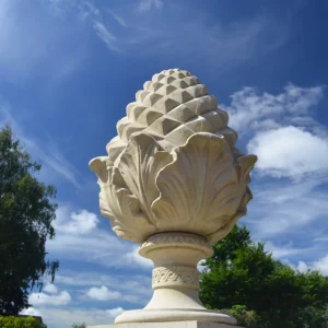 Cast Stone Pineapple Finial and Base